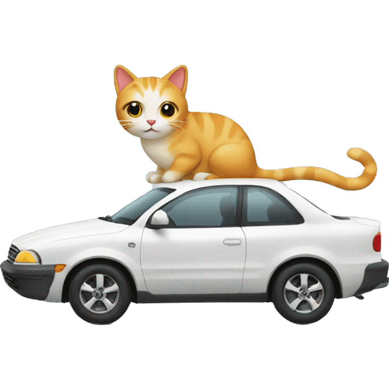 Cat drive car emoji