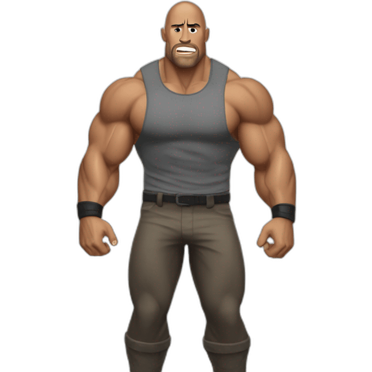 The-rock-muscle emoji