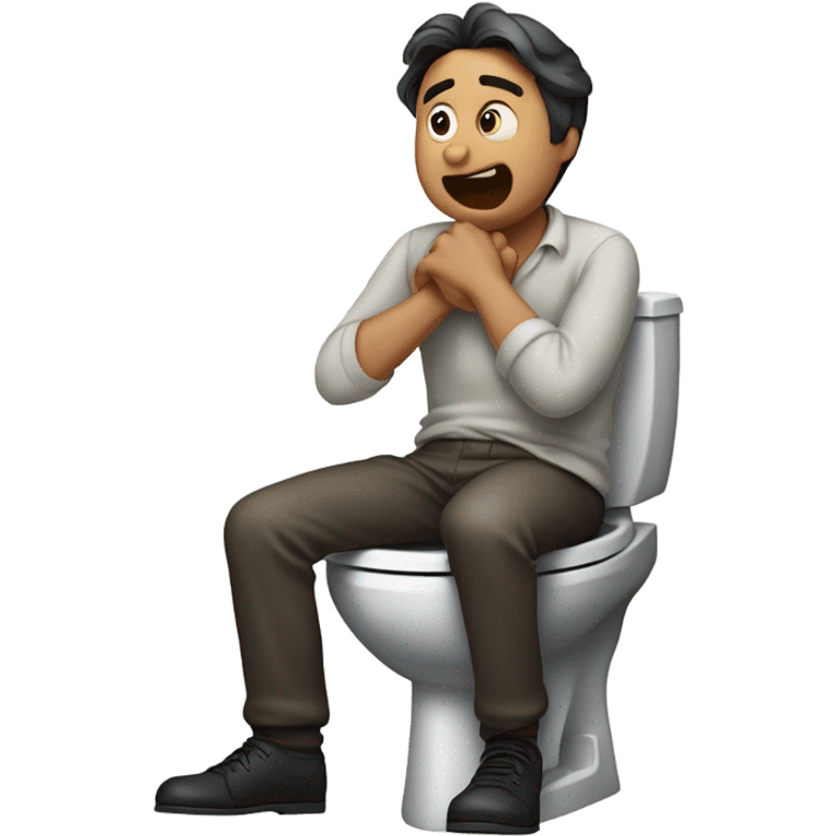 guy stuck in toilet  emoji