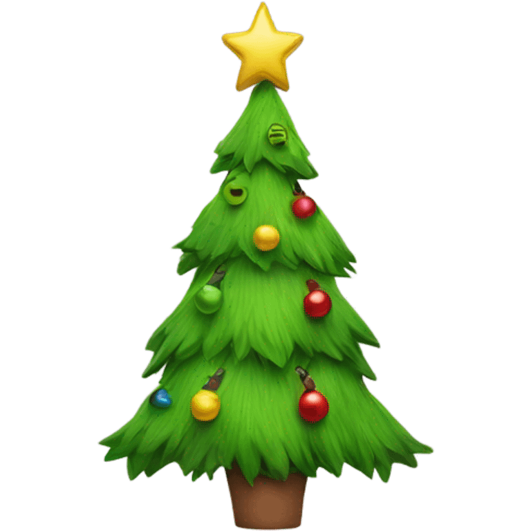 A grinch theme Christmas tree emoji