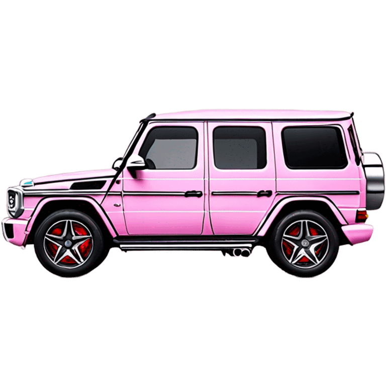 entire Mercedes-Benz G63 AMG light pink emoji