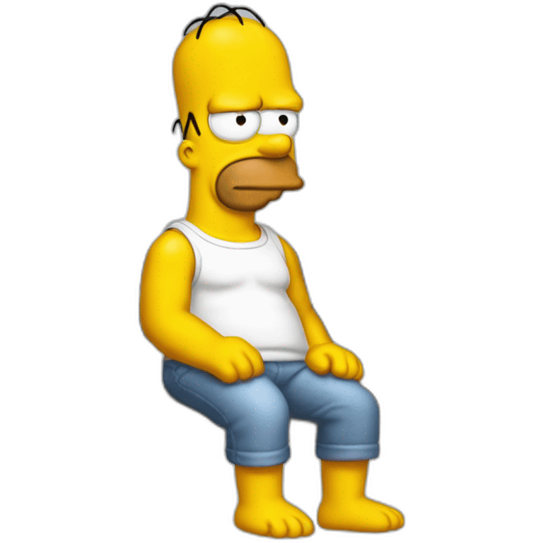 simpson sitting on bench emoji