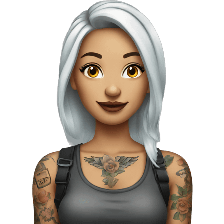 Pretty female tattoo artist  emoji