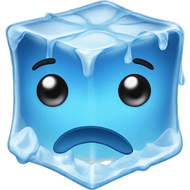 Melting ice cube emoji