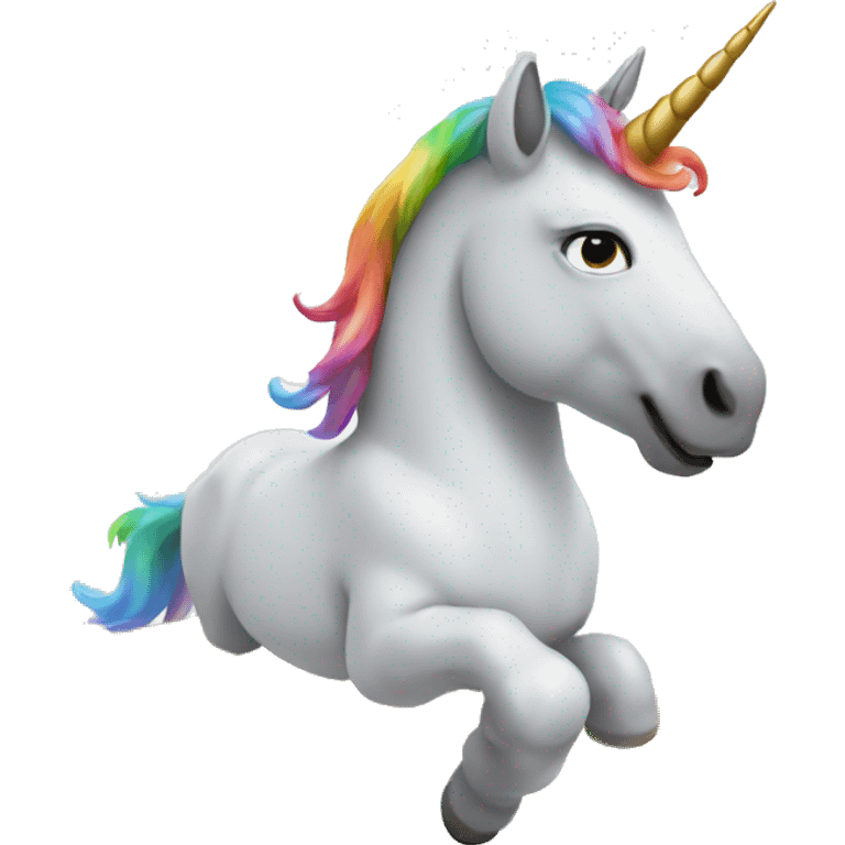 unicorn on a rainbow emoji