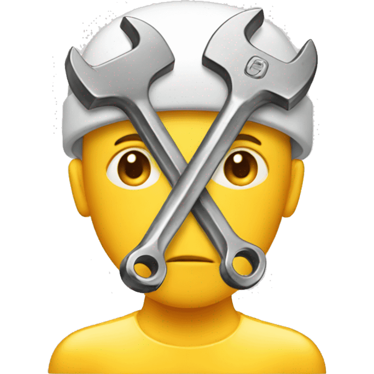 Face with wrench on top emoji