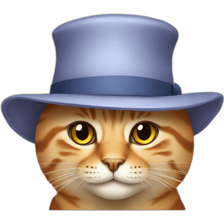 a cat in a hat emoji