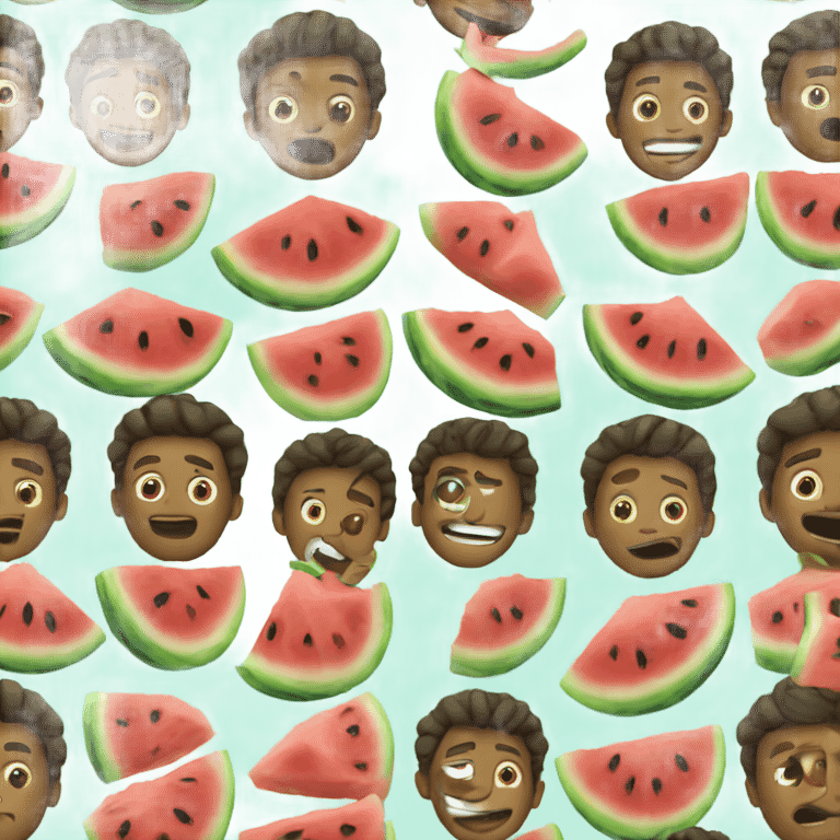 Guy eating watermelon  emoji