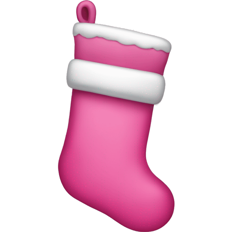 Pink Christmas stocking  emoji