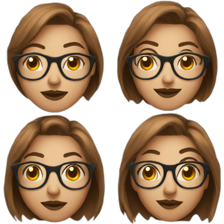 web design women with glasses eye noit so big emoji