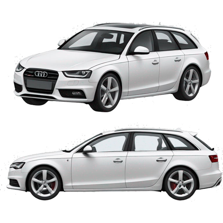 White Audi A4 Avant emoji