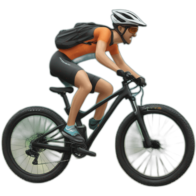 Sprinter van mountain bike emoji