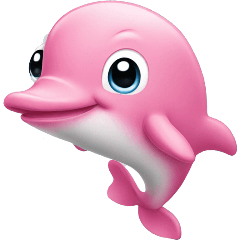 chibi pink dolphin emoji