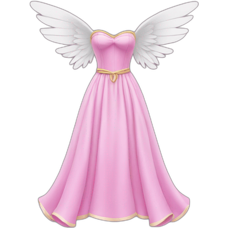 rapunzel pink dress and angel wings emoji