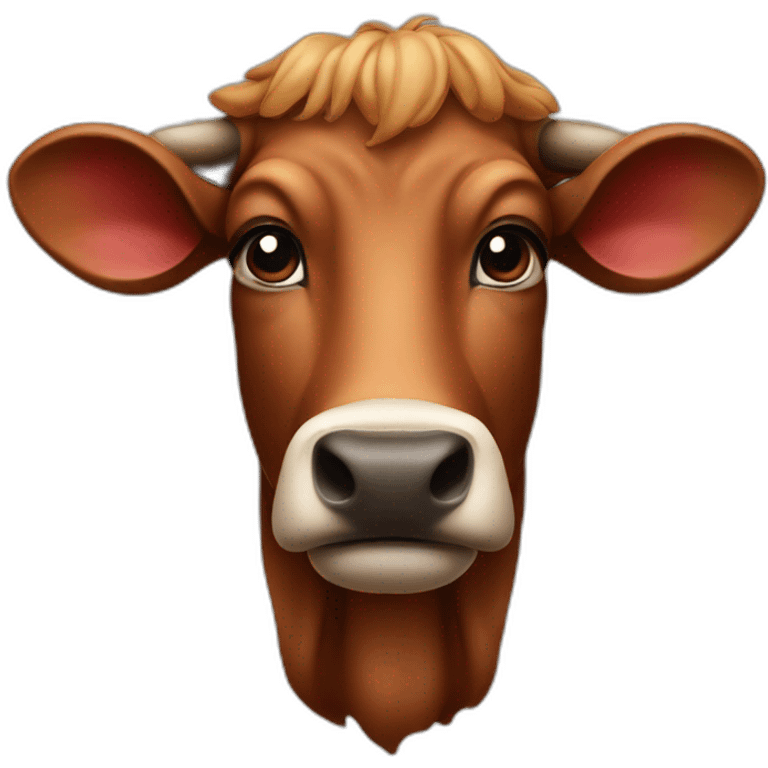 the big head of a big animal beef emoji