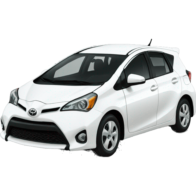 White toyota aqua  emoji