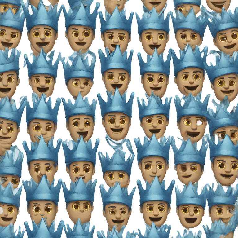 Blue crown emoji