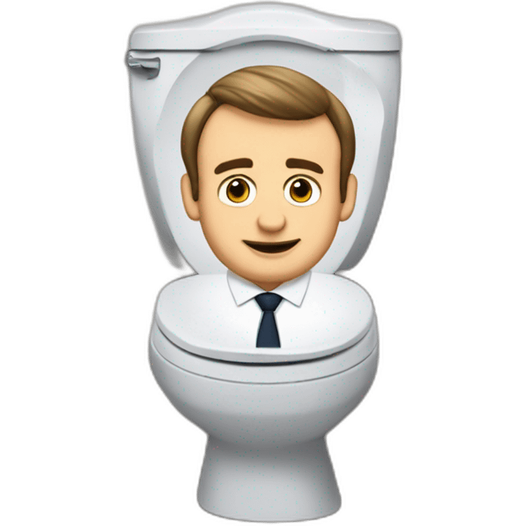 Emanuel Macron qui est sur des toilettes en dansant emoji