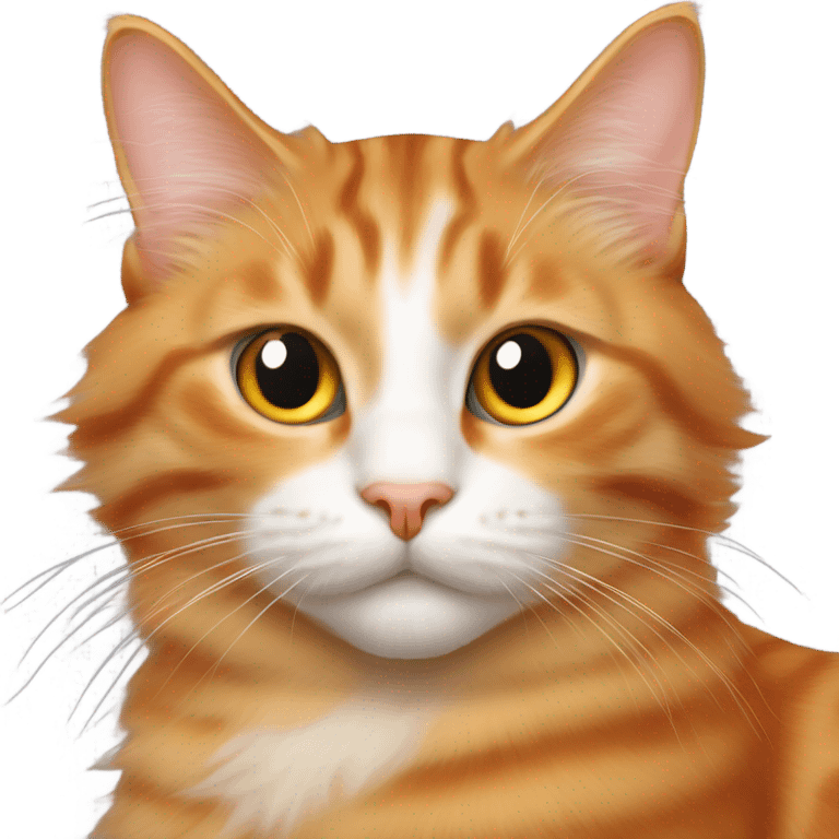 orange maine coone cat cuddled up emoji