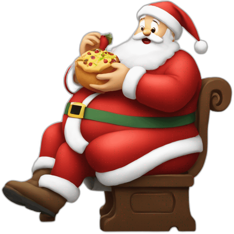 obese santa eating emoji