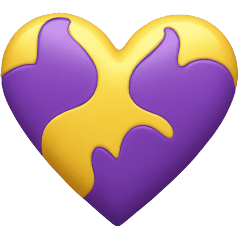 Purple and Yellow heart emoji