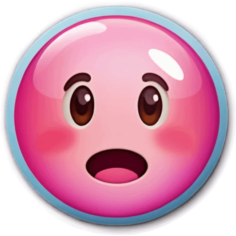 Pink iOS emoji bubble emoji