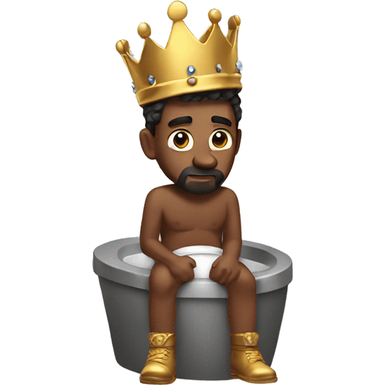 King staying on toilet  emoji