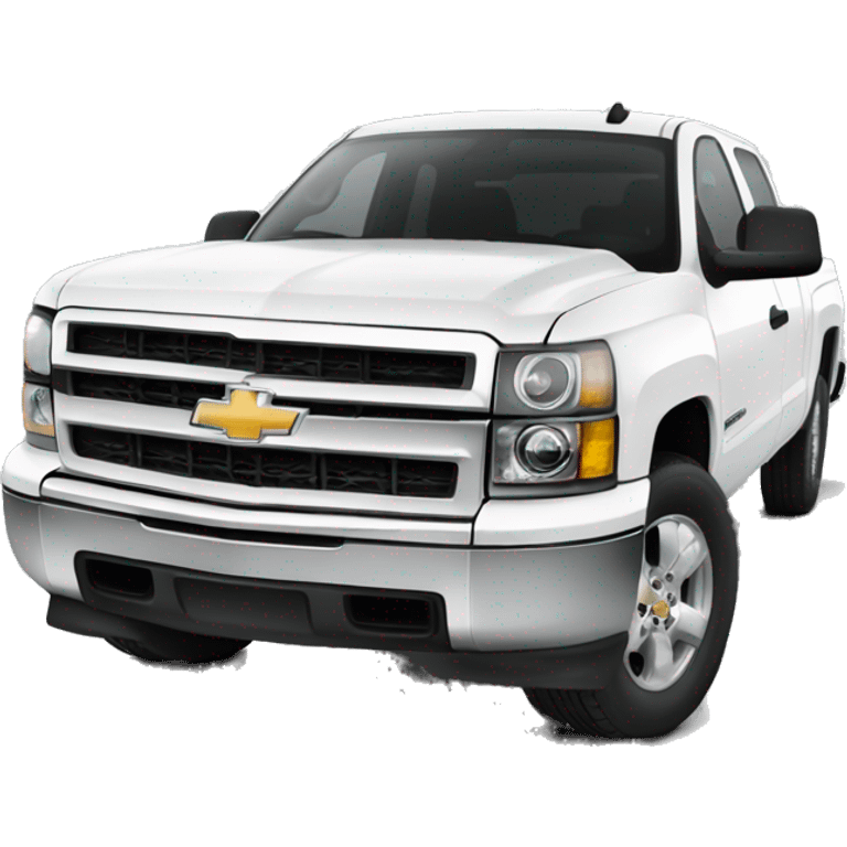 2012 white Chevy Silverado  emoji