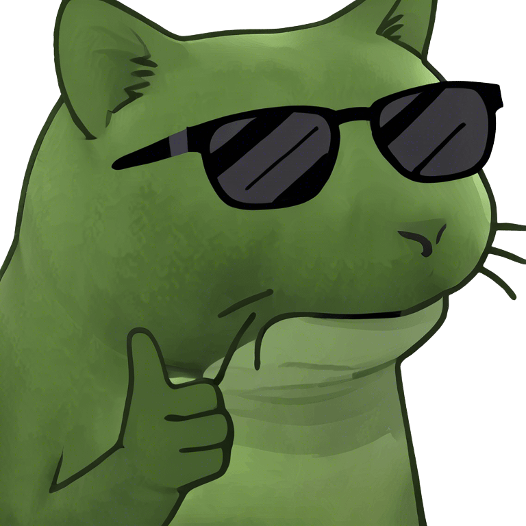 Cat with sunglasses emoji