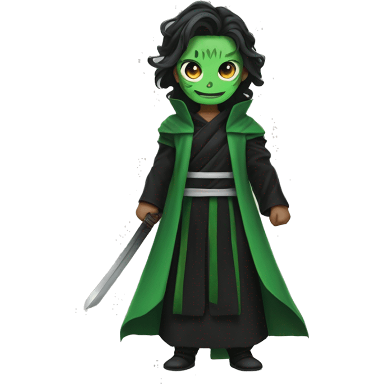 Demon slayer with green and black robe. Hashira emoji