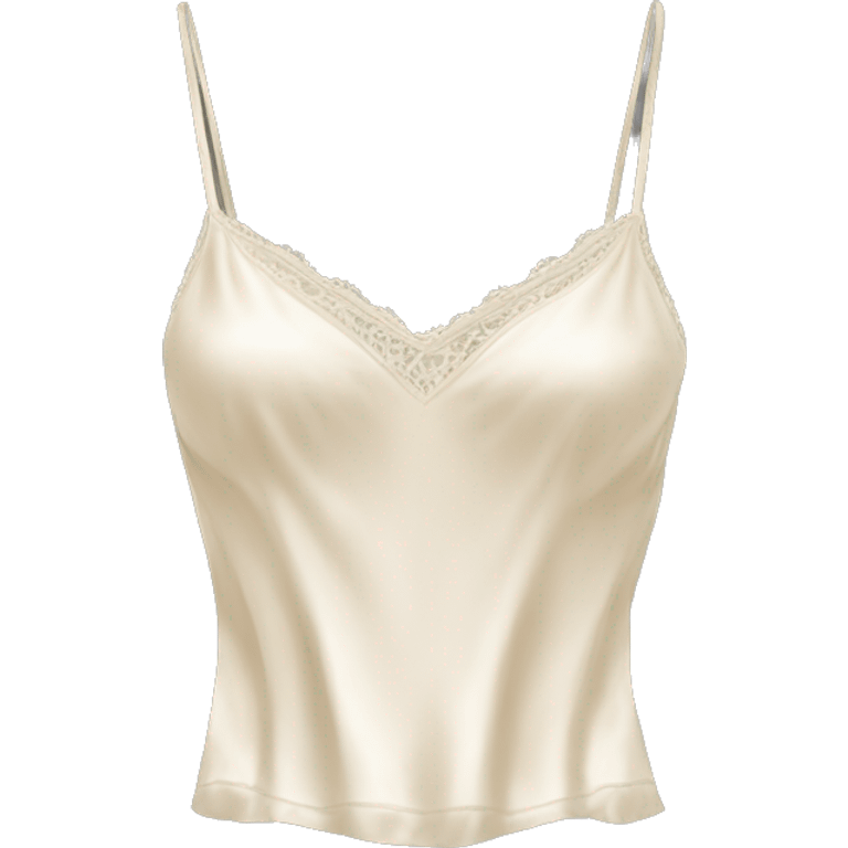 Cream silk camisole  emoji