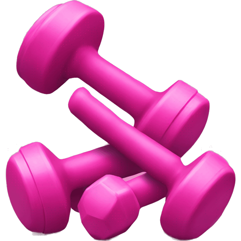 pink dumbbells emoji