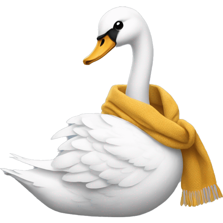 swan with scarf emoji