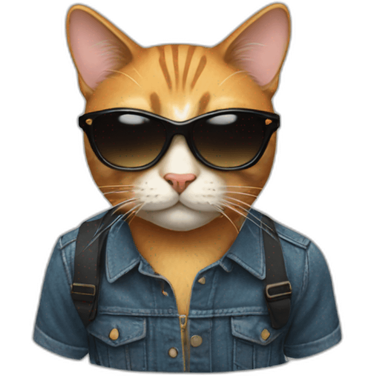 Cat with sunglasses emoji