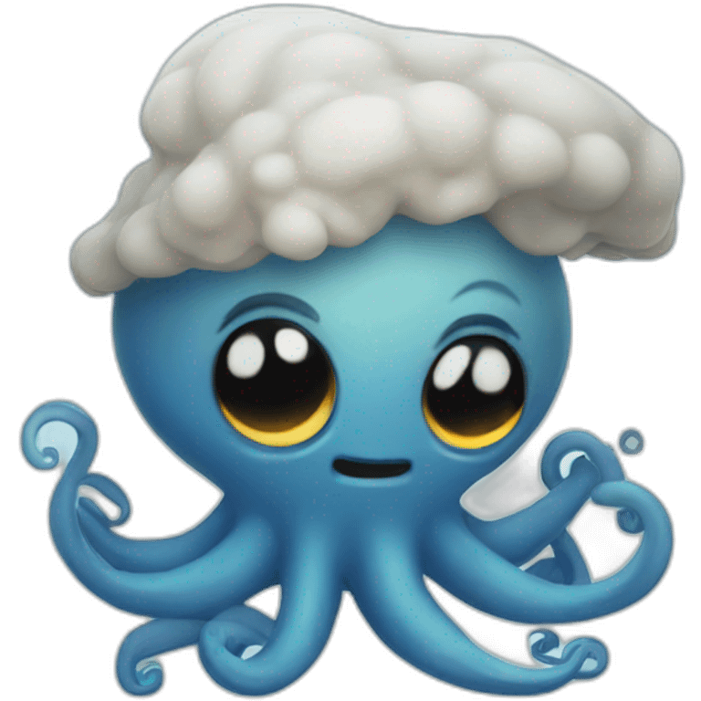 cute blue kraken  emoji