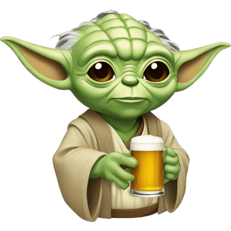 Yoda con cerveza  emoji