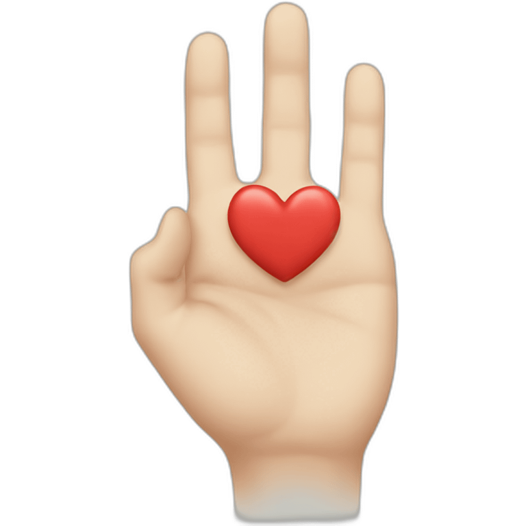 Korean sign heart hand emoji