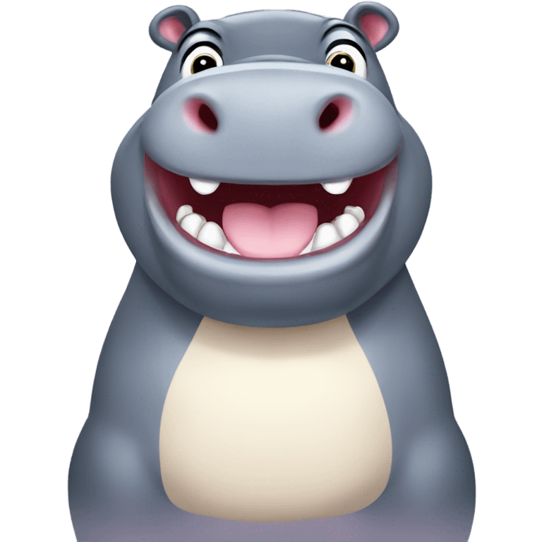 Happy hippo emoji