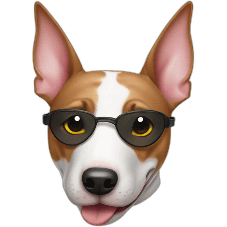 English bull terrier with eye patch emoji