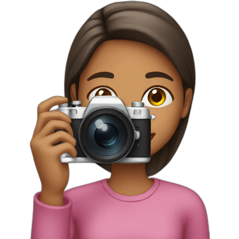 Girl taking photo  emoji