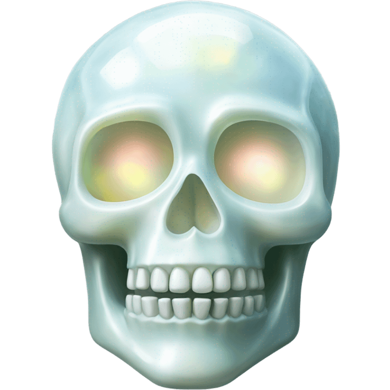 white opal gemstone crystal skull emoji