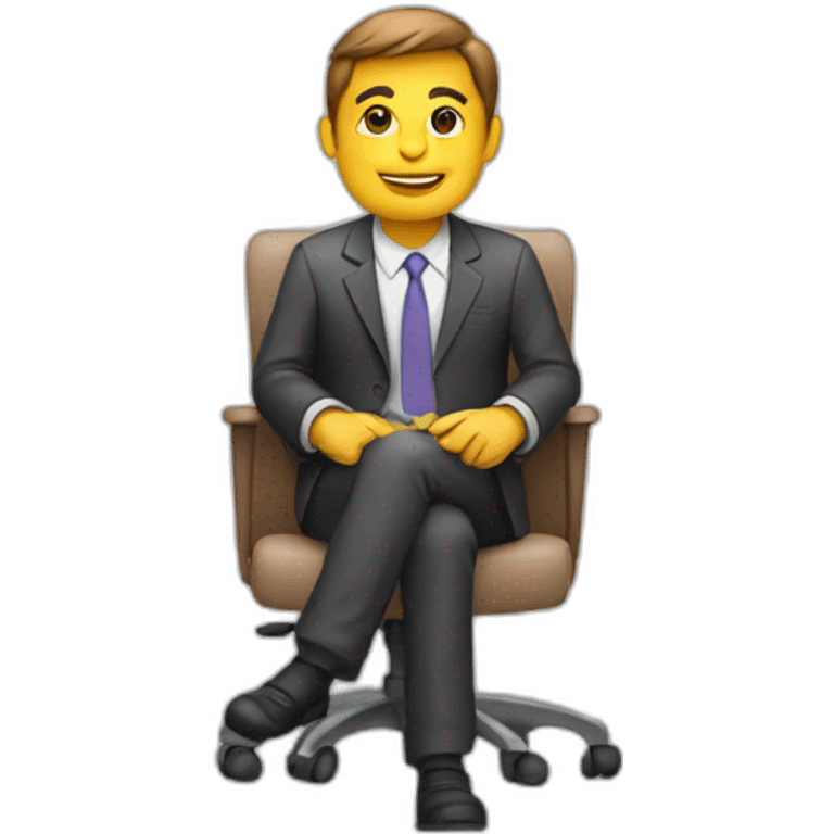 person sitting front compiter emoji