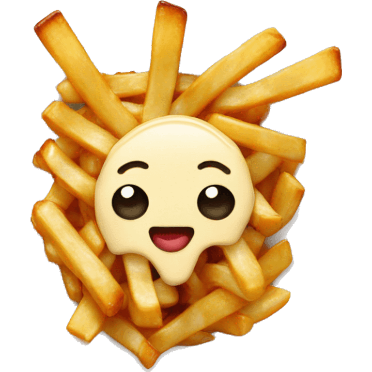 Poutine qui mange une poutine emoji