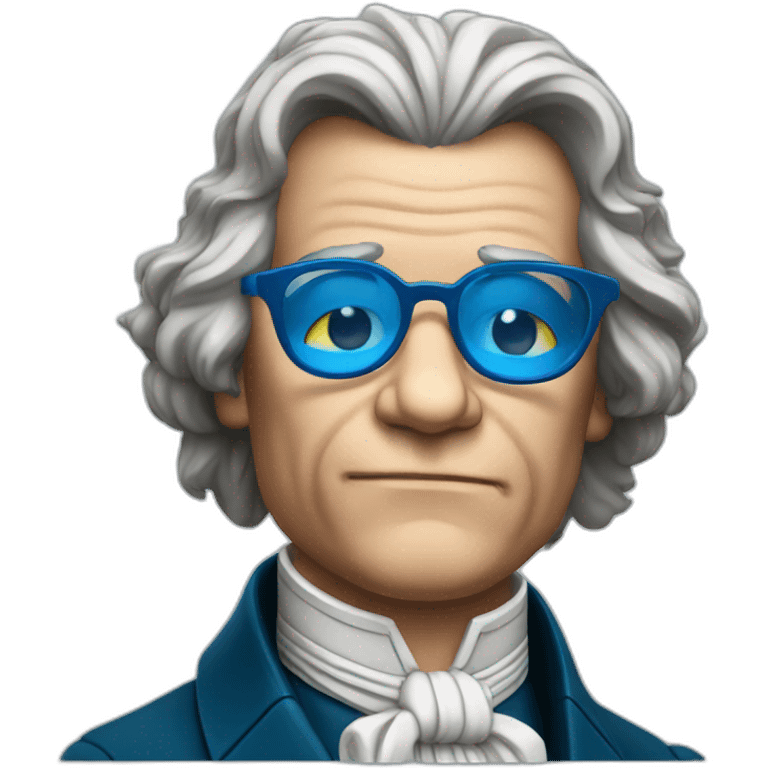 beethoven with blue glasses emoji