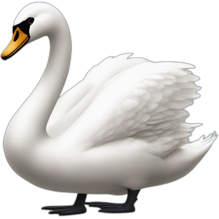 Cisne de color negro emoji