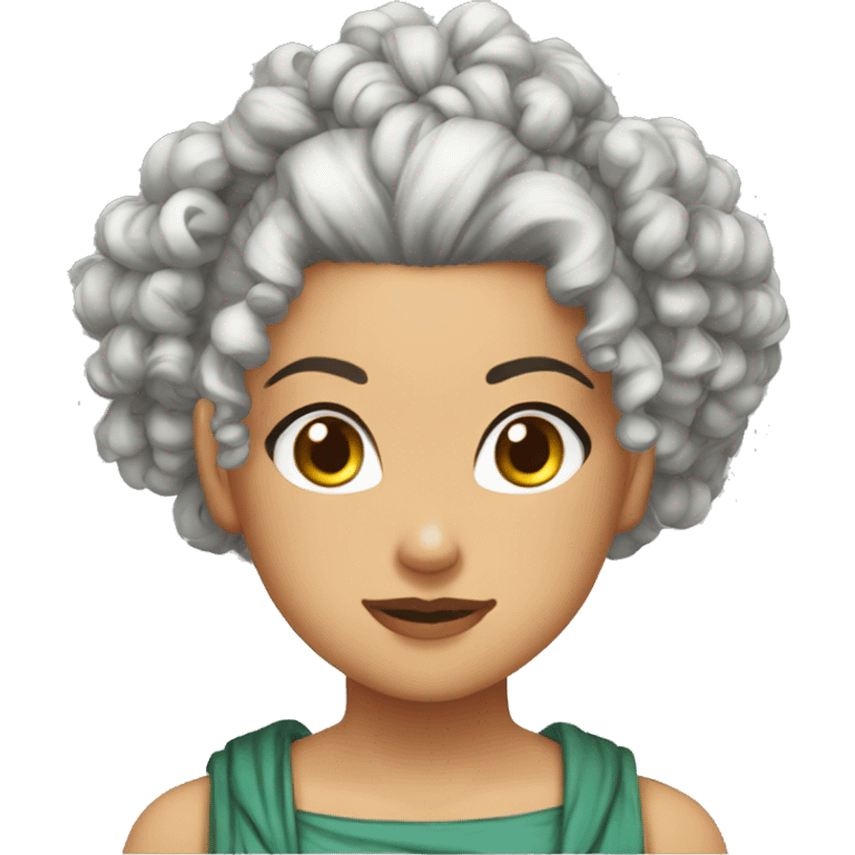 DBZ curly hair bun morrocan ai designer girl emoji