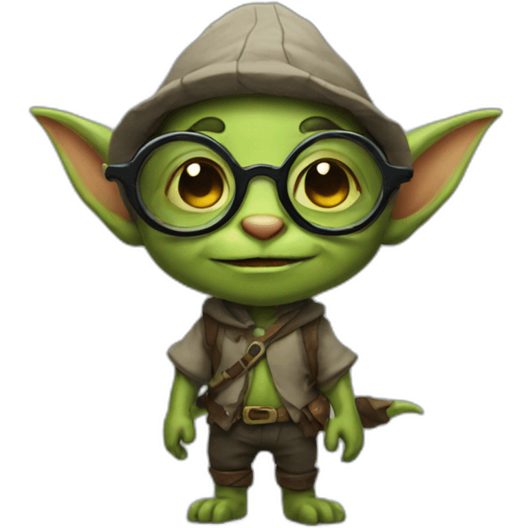 cute goblin with glasses emoji