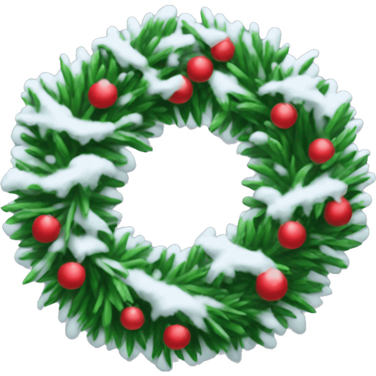 Wreath covered in snow  emoji