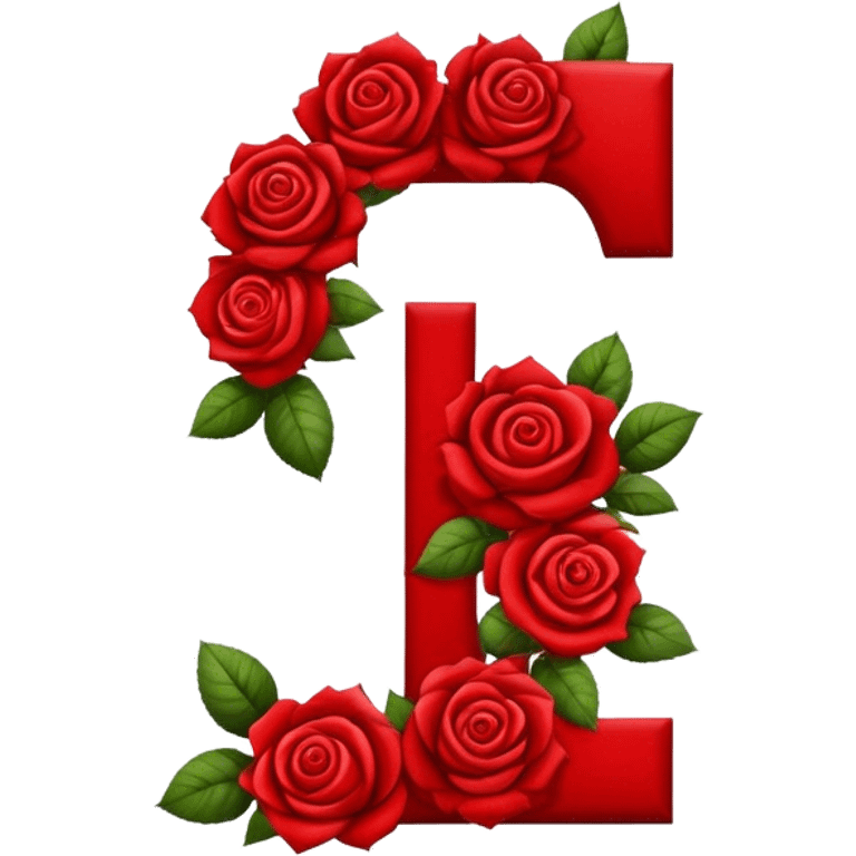 Roses alphabet letter i emoji