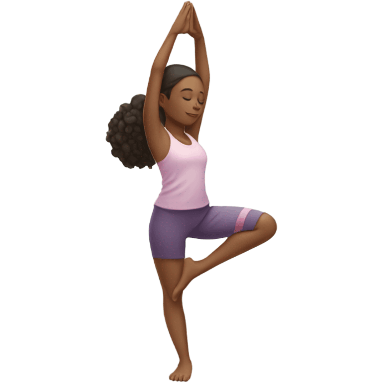 Girl doing Yoga emoji